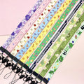 Custom Printed Cartoon Mobile Phone Lanyard Heat Transfers Polyester Lanyard