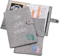 Wholesale in Stock Low MOQ Colorful Photo and Cards Mother Bags Portable Grey Passport Holder Felt Mutterpass
