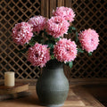 O-X548 Wholesale Single Stem Chrysanthemum Flower Silk Funeral Flowers Giant Big Large Artificial Chrysanthemum