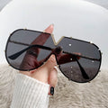 New Model Large Frame Metal Sunglasses Colorful V8 Sunglasses One-Piece Len Personalised Sunglasses Wholesale
