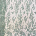 Floral Olive Green African Tulle Lace Fabric Bridal