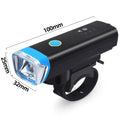 MTB Mountain Bike Nose LED Light Horn and Light Combination 120 DB Horn 350lm Headlight USB Charging Bicycle Accessories