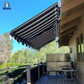Customize Aluminum Alloy  Full Cassette Awning Waterproof Fabric  Remote Control  with LED Light