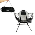 Outdoor Rocking Chair Aluminum Alloy Ultra-light Camping Fishing Chair Portable Folding Backrest Beach Moon Chair