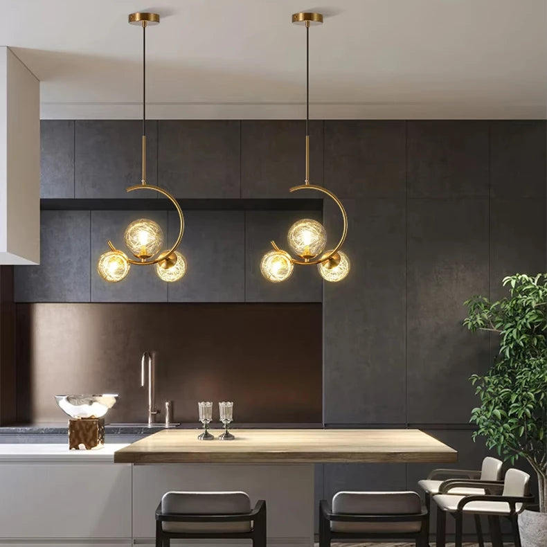 Hot Sale Light Luxury Modern Design Golden Style Bedside Kitchen Restaurant Wedding Indoor Plastic Metal Decoration Chandelier