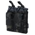 IDOGEAR 500D Nylon Double Stack Kangaroo Mag Pouch Tactical Molle Pouches M4 Magazine Pouch for 5.56mm 9mm Mags