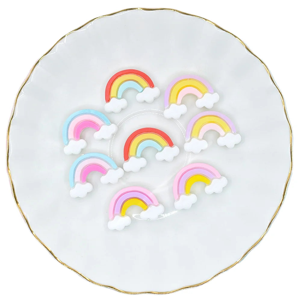 New Selling Children's Mini Small Toys Fashionable Art Key Chain Stylish Accessories Rainbow Resin Charms Resin Key Chain