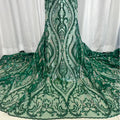 African Glitter Sequins Embroidery Lace Fabric French Stretch Sequin Mesh Lace Fabric for Dress