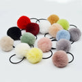 2026 Women's Fluffy Elastic Hair Bands 5cm Winter Style Fur Ball Plush Pom Pom Hair Ties  Mother's Day Girls' Ring Shape