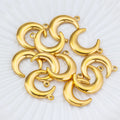 2 Color Crescent Moon Charms Natural DIY Stainless Steel Pendant With Color for Jewelry Accessories