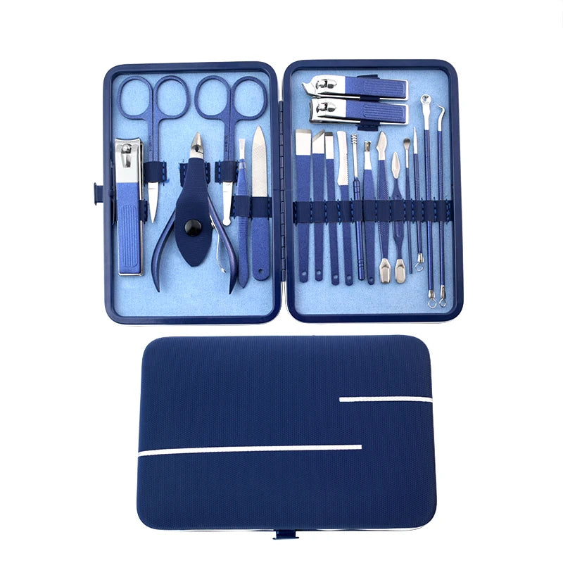 Stainless Steel Nail Clipper Cutter Trimmer Ear Pick Grooming Kit Manicure Set Pedicure Toe Nail Art Tools Set Kits for Gift