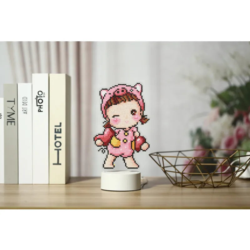 R-YD009-012 Home Decor Diamond Mosaic Craft Night Light Table Ornament Lamp for Party Decorations