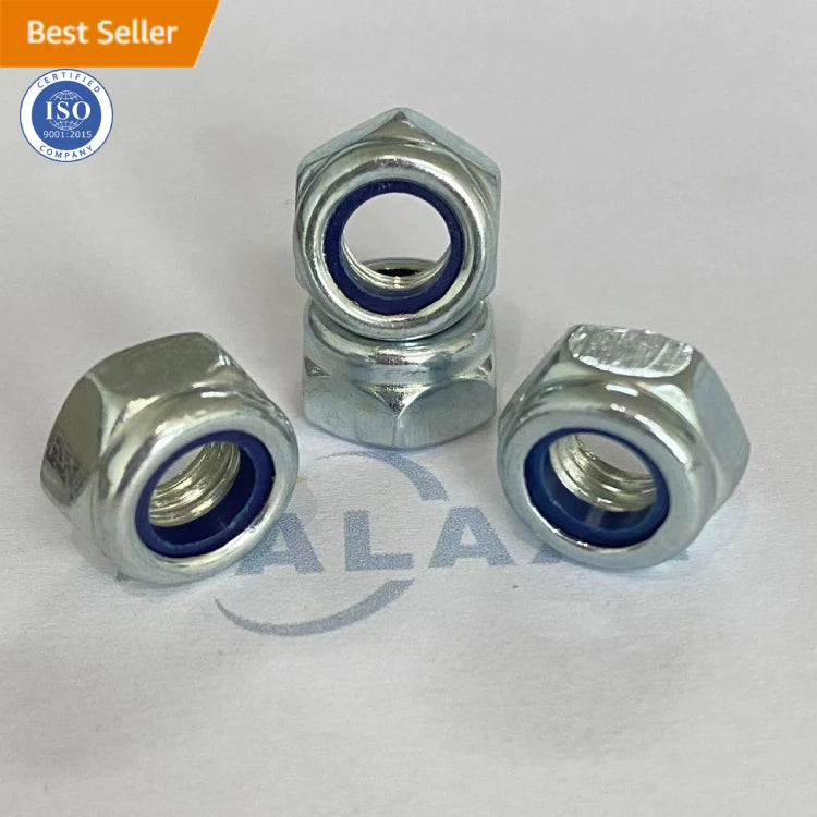 MALAXY Factory Direct Hot Sale Carbon Steel Zinc Stainless M8 Nylon Insert Nut Lock Nuts