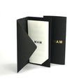 Black Paper Custom Logo Gold Foil Business Invitation Fold Gift Card Packaging Envelope Box