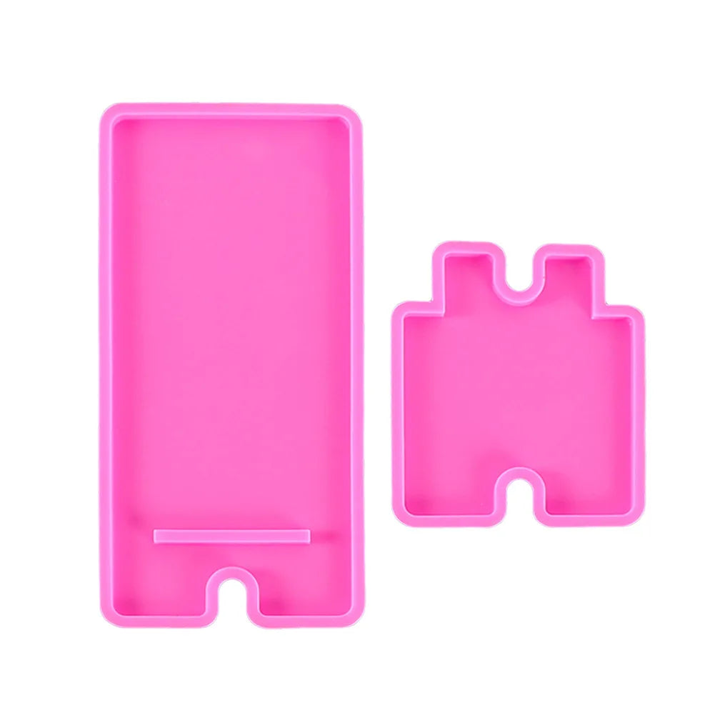 Silicone Mobile Phone Holder Epoxy Casting Moulds for DIY Craft Phone Bracket Cell Phone Stand Resin Mold
