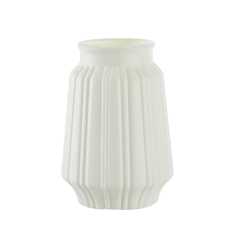 Unbreakable Nordic Home-Decorating Plastic Dried Flower Vase Imitated Ceramic Plastic Vase