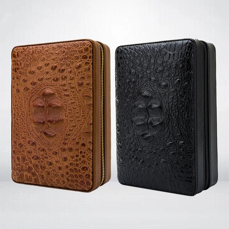 With Cigar Accessories Leather Cigar Case Portable Cigar Humidor