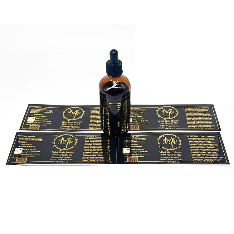 Private Label Cosmetic Self-Adhesive Waterproof Oil-proof Eco-friendly Vinyl Labels Heat-resistant Anti-ultraviolet Loose Powder