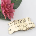 Wholesale Wooden Bear Cutout DIY Crafts for Home Decoration Natural Wood Bear Shapes for Albums and Decor Dropshipping
