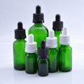 Hot Selling 5ml 10ml 15ml 20ml 30ml 50ml 100ml Green Glass Dropper Bottle Essential Oil Bottle with Glass Pipette Dropper