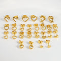 Wholesale Fashion Simple Design Jewelry 18K Gold Plated Stainless Steel Cute Mini Small Heart Stud Earrings for Women Girl Bulk