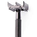 Mean Razor Brass Textured Handle Durable Double Edge butterfly Open Safety razor