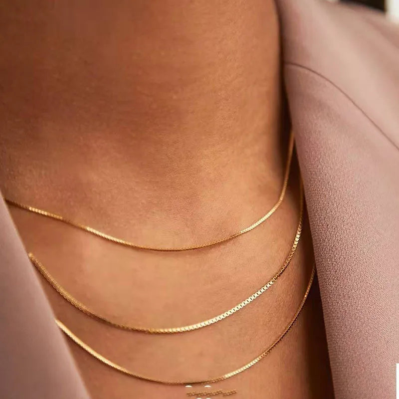 Joolim Jewelry 18K Gold Plated 3 Layers Europe and America Style Necklace Stainless Steel Jewelry Wholesale