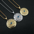 Ancient Egyptian Gold Silver Color Men's Eye of Horus Stainless Steel Pendant Necklace Men Necklaces Hip Hop