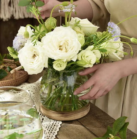 Drop Shipping Japanese-style Vase Transparent Glass Vase Living Room Flower Arrangement Plants Utensils Table Glass Vase