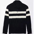 2023 Wholesale Wool Blended Men Polo Shirt Men Sweater Knit Pullover