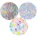 12mm Flower Resin Beads Clear Colorful Spacer for Bracelets Necklace Making