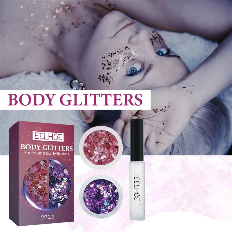 EELHOE Nail Sequins Glitter Wholesale Body Painting Hair Face Makeup Flashes Art Sequins Glitter for Nails Face and Body