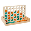 Wooden Creative Quadruple Chess Children Logical Thinking Training Wood Four Connect Game Kids Educational Wooden Toys