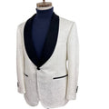 Trendy One Button Velvet Shawl Lapel Men Jacket Jacquard Pattern Blazer Suit Set 1 Piece Men Suits Top Jacket