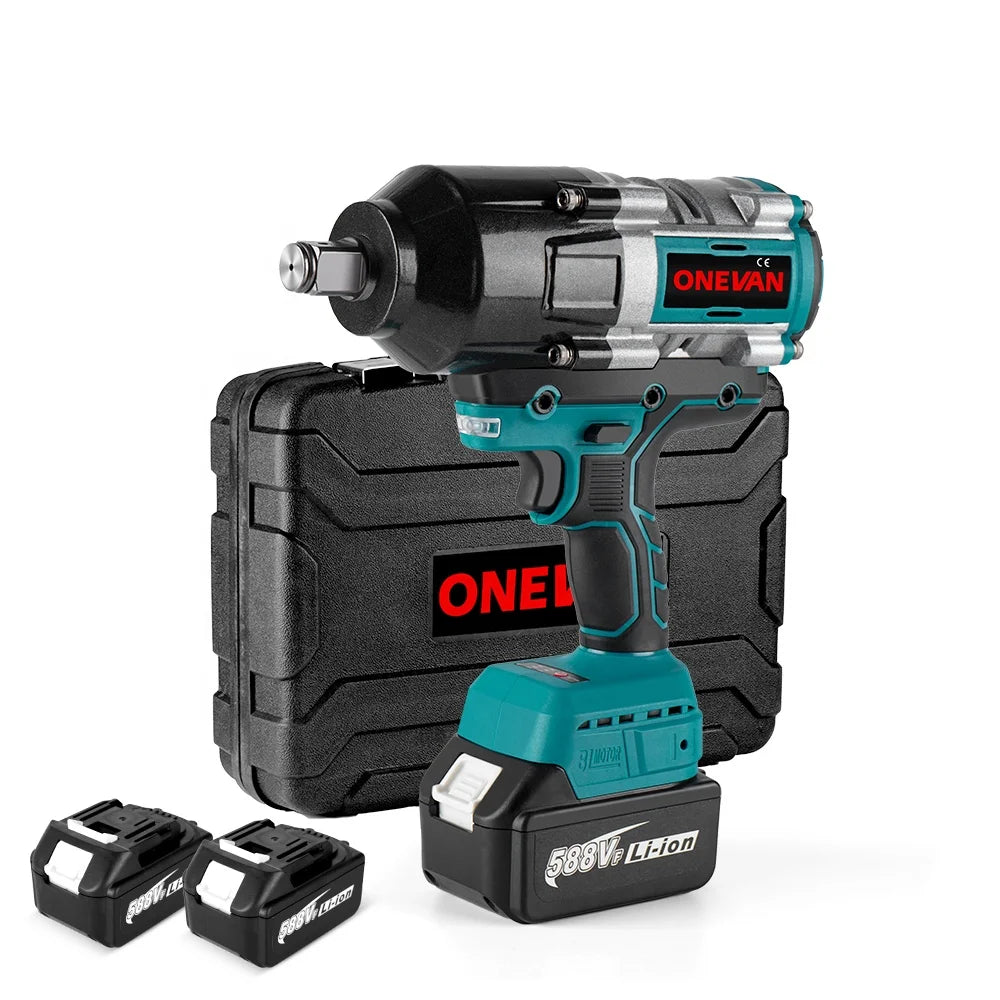 ONEVAN 3100N.M High Torque Brushless Electric Impact Wrench Cordless 20V DIY Battery Tool