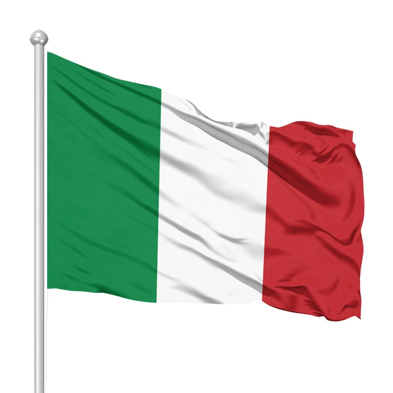 Promotional Product Bandiera Italiana Banner Polyester Digital Print Green White Red National Flag Italy Flag Flag of Italy