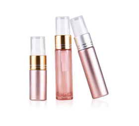 1/3 oz 5ml 10ml Pink Rose Gold Colored Glass Perfume Bottles Thick Bottom Premium Quality Spray Bottle