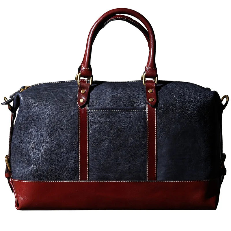 Simple Luxury Leather 20-35L Large Short Distance Tote Travel Overnight Duffel Bags for Women
