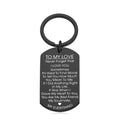 To My Love Keychain Keyring Gift Valentines Day Christmas Gift for Husband Wife Men Women Anniversary Wedding Birthday Gift