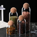 500ML Glass Jar with Airtight Seal Wood Lid Ball Clear Candy Jar Mason Jars Food Storage Canister for Serving Spice Sugar Salt