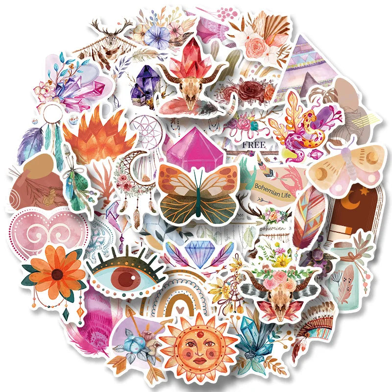 E-50ot Own Copyright Own Bohemia Graffiti Stickers Packs for Notebook Car Door Cross-border  Pvc