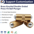 Double-Headed Cylindrical Brass Fasteners Pure Copper Positioning Beads Press-In Type Elastic Ball Head Plunger