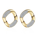 2022 Design Earrings Geometric Simple Woman Earrings Fashion 14K Gold Plated Zircon Stud Earrings