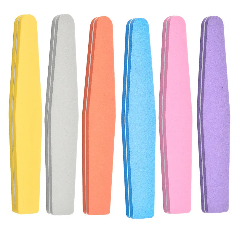 Nail Tools Double-sided Strip Multicolor Sponge Double Sided Grinding Polishing Nail Buffer for At-home Manicure