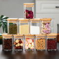 Glass Kitchen Storage Square Food Storage Multifunctional Glass Jar Sealed Food Grade Storage Container with Lid