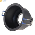 MR16 Downlight Bracket Lamp Cup Round Zinc Alloy Black Anti Glare Rotatable LED Spotlight GU10 Fixture Housing Frame