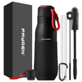 Fayren Leakproof Hot Drink Metal Thermal Vacuum Insulated Double Wall 18/8 Stainless Steel Sport Water Bottle