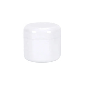 Luxury Double-Wall round Plastic Cosmetic Jar 50g 100g 150g for Facial Cream and Face Masks White Skin Care Packaging