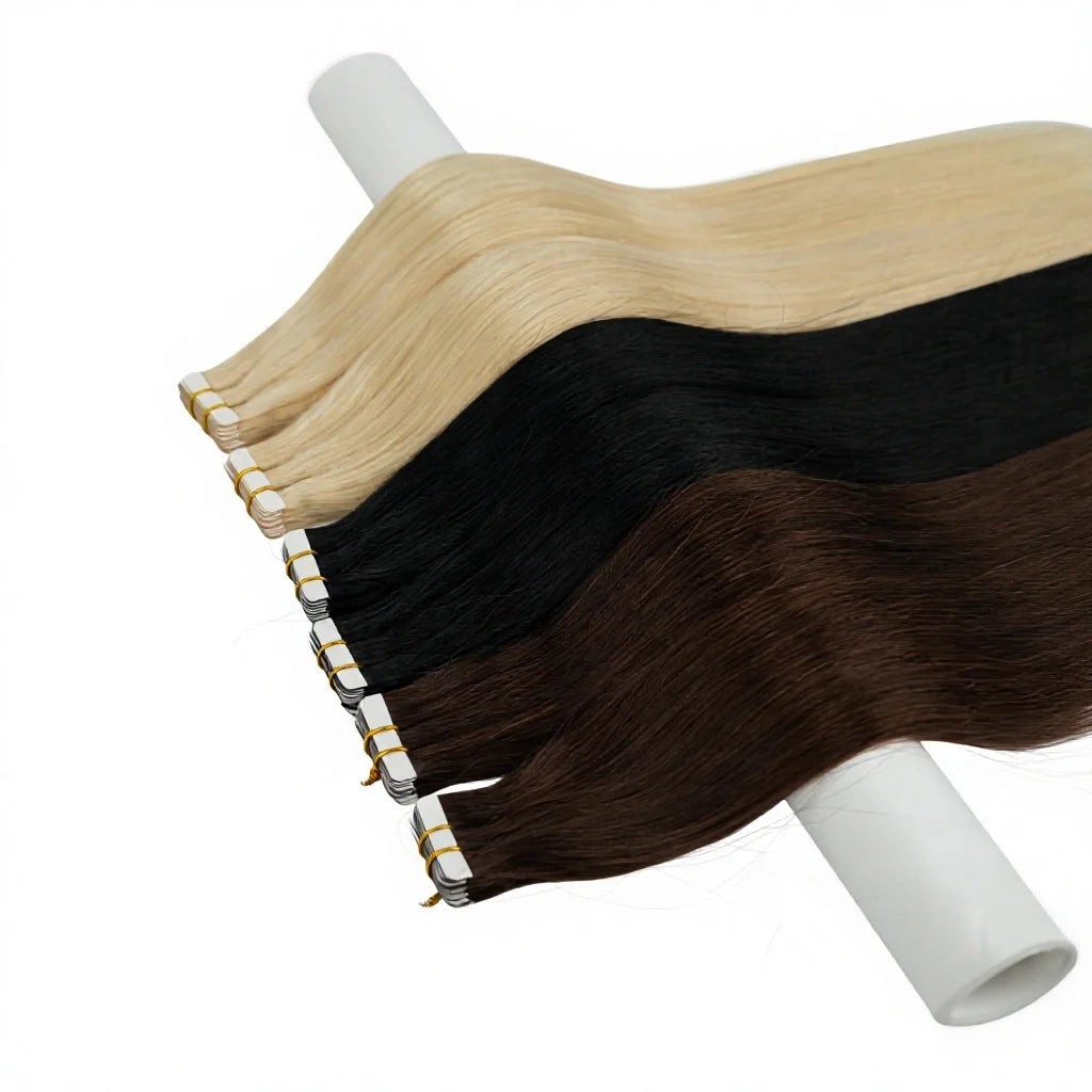 Factory Wholesale Hair Supplier Full Cuticle Intact Human Hair Invisible Double Drawn Tape Hair Extensions