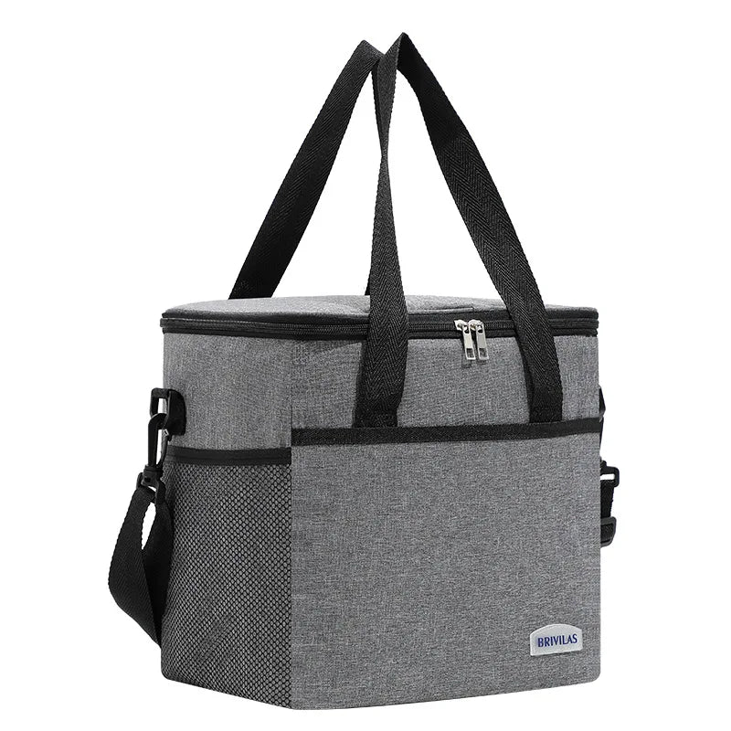 Wholesale Custom 300D Material Small Rectangle Soft Insulated Cooler Lunch Bag RPET Aluminium Foil with Insulated Properties